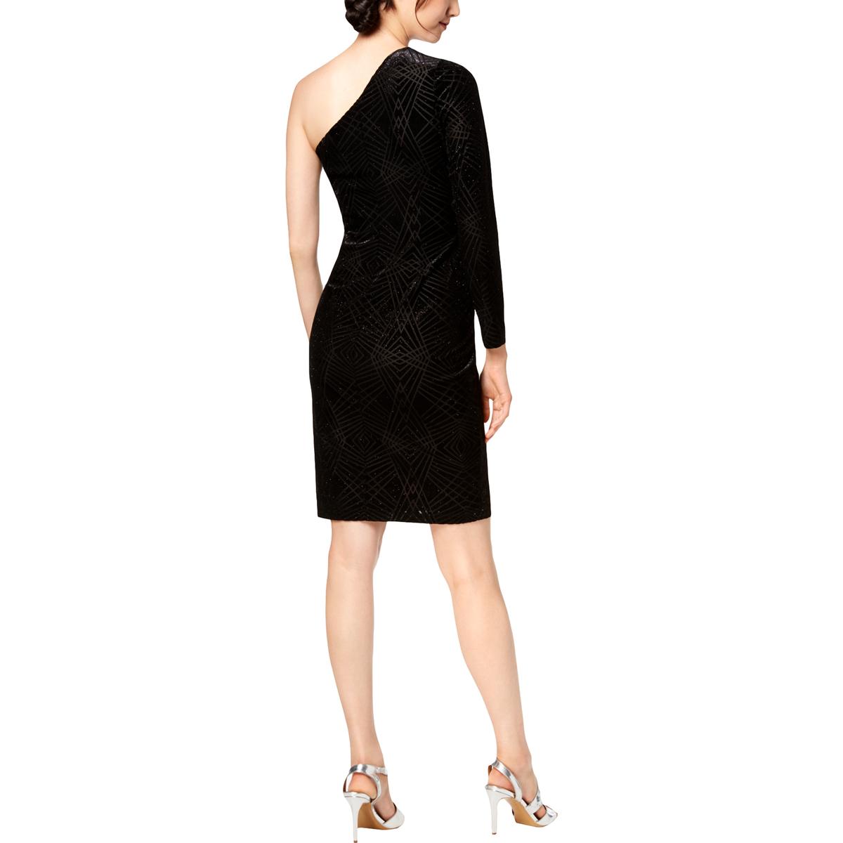 Blue Deep V Neck Asymmetrical Hem Mid-length Cocktail Dress Size 14 (L) - Tradesy