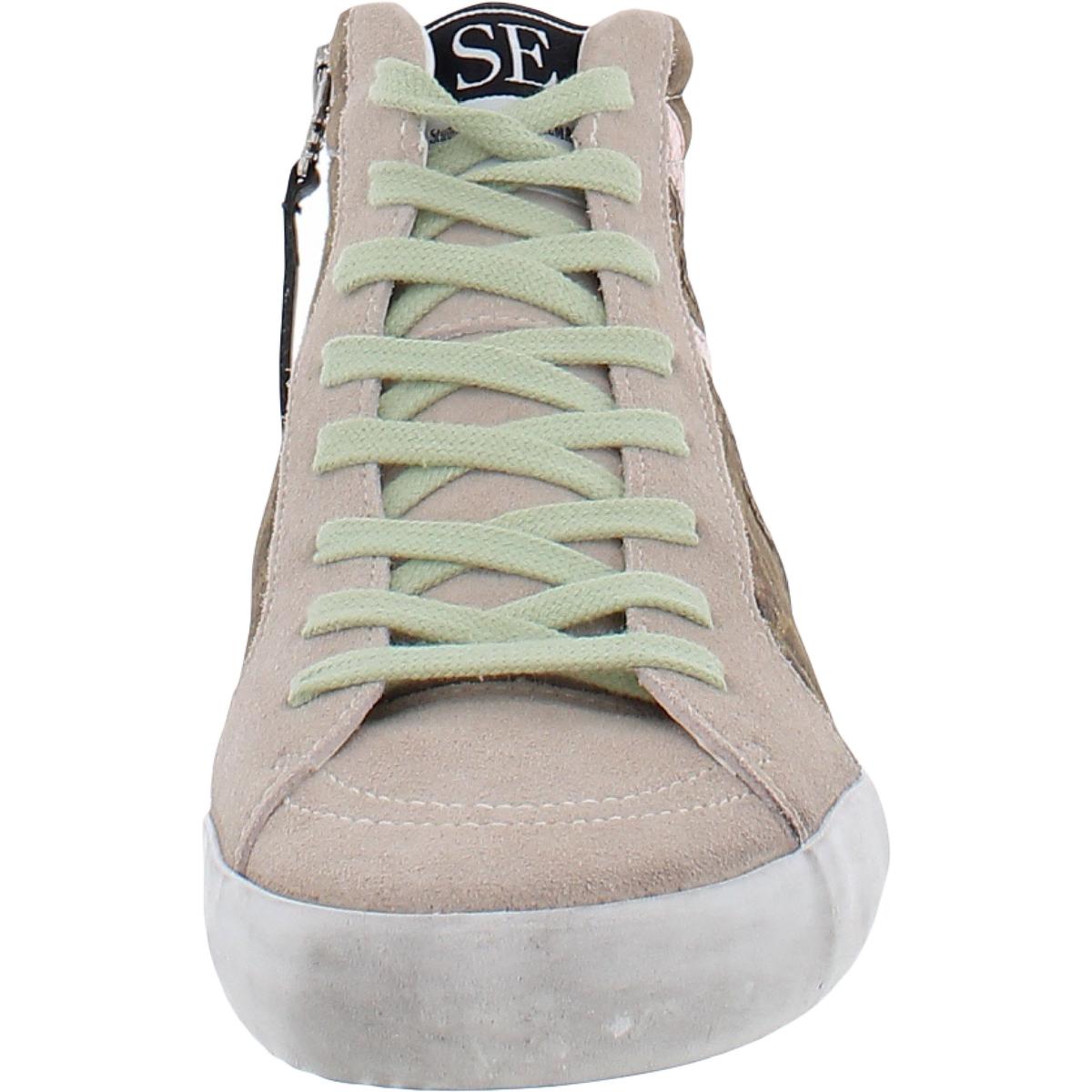 Sam Edelman Womens Avon Faux Suede High-Top Sneakers Shoes BHFO 4744