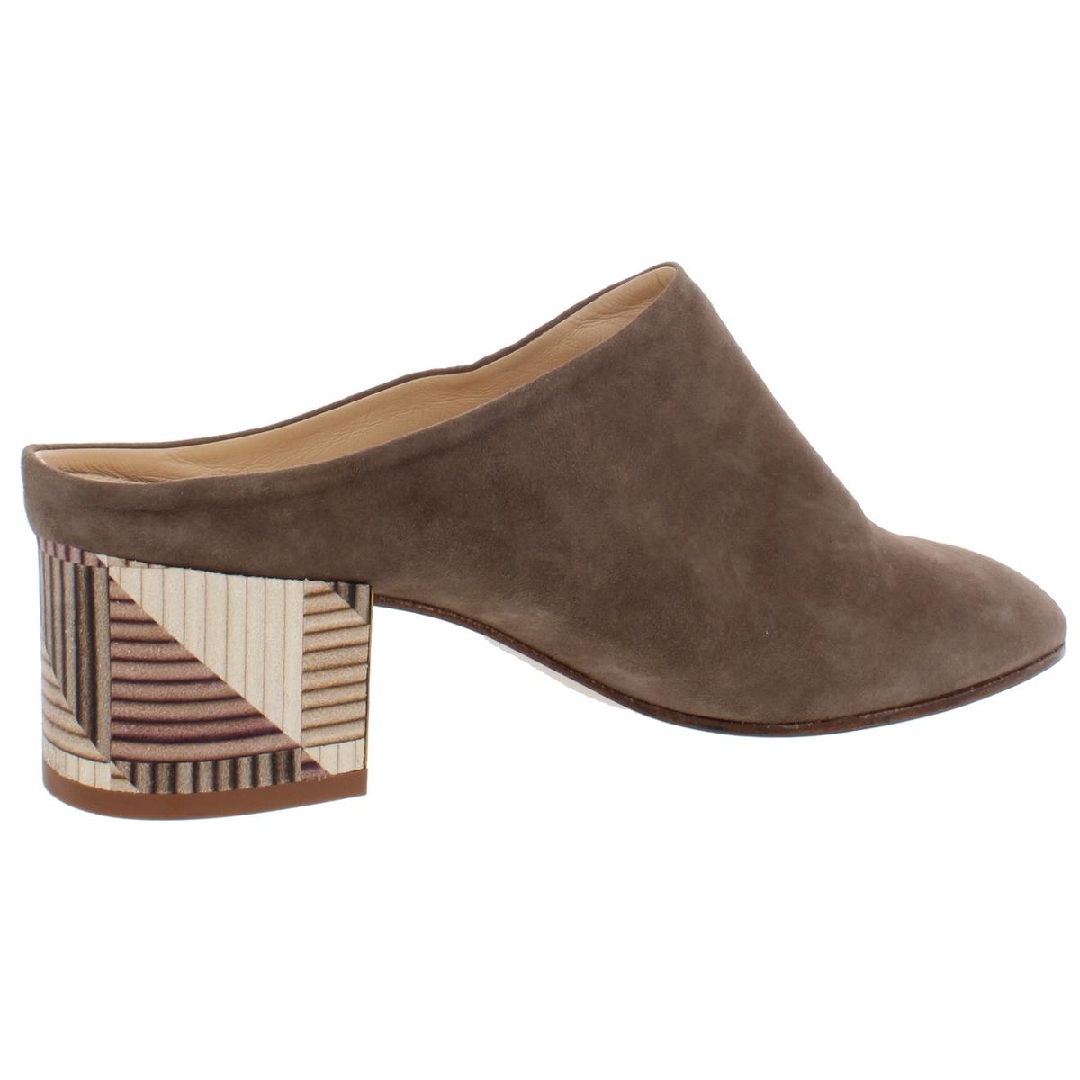 Marion Parke Womens Gibson Block Heel Slip On Mules Shoes