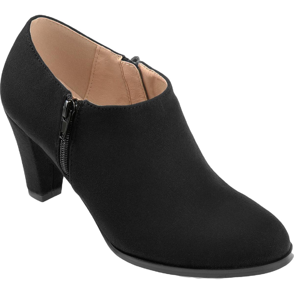 Journee Collection Womens Sanzi Faux Suede Block Heel Booties Shoes BHFO 0779 - Picture 4 of 8