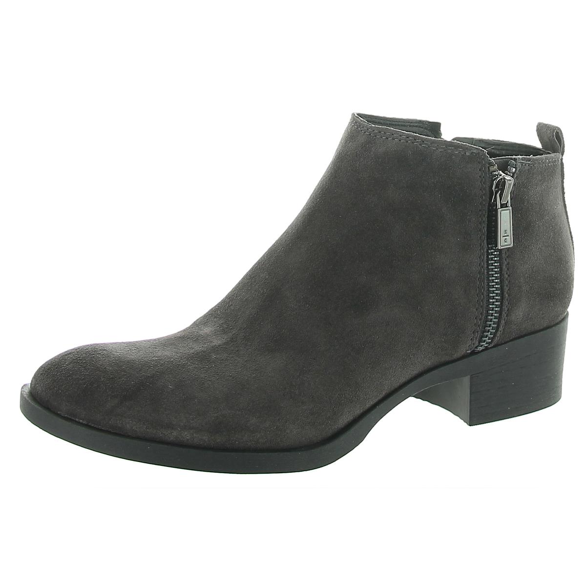Leather Bootie Ankle Boot Asphalt Suede 