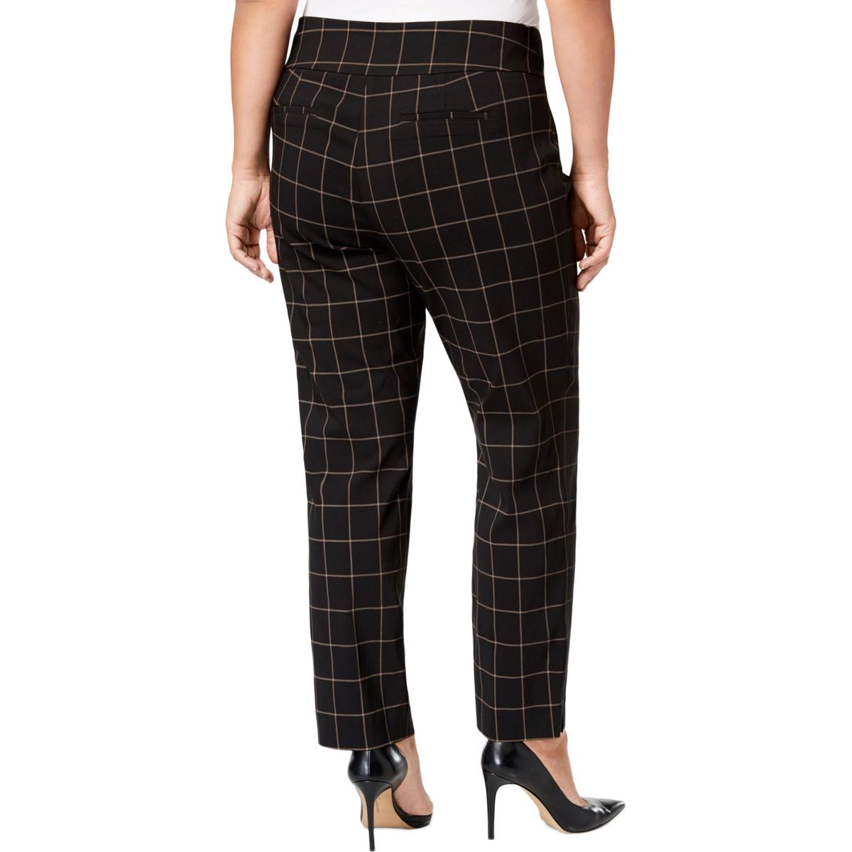 black plaid pants