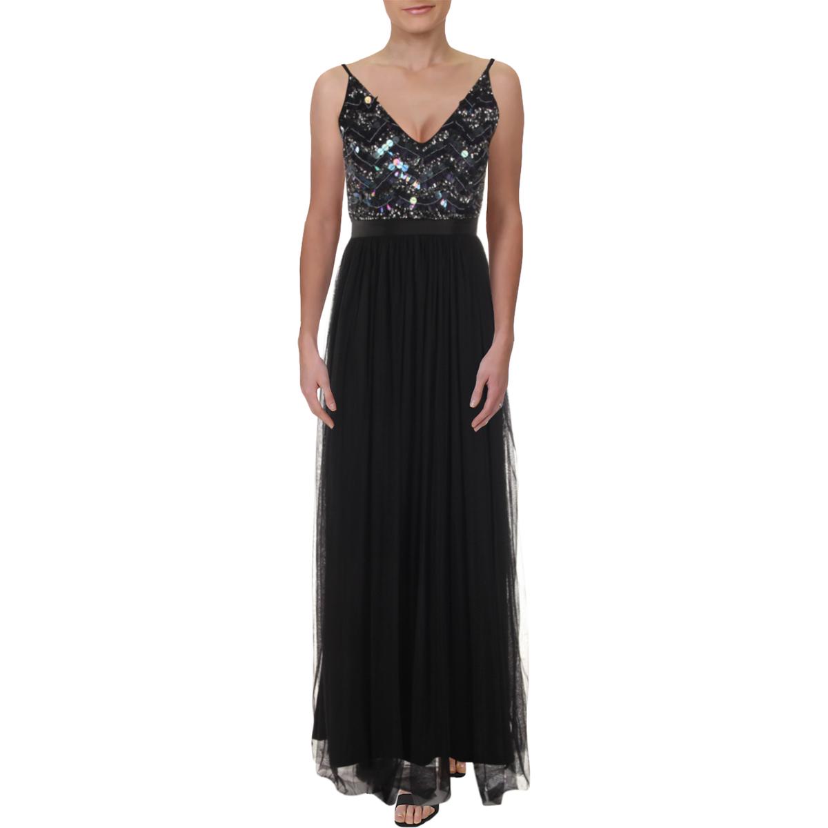 aqua black gown