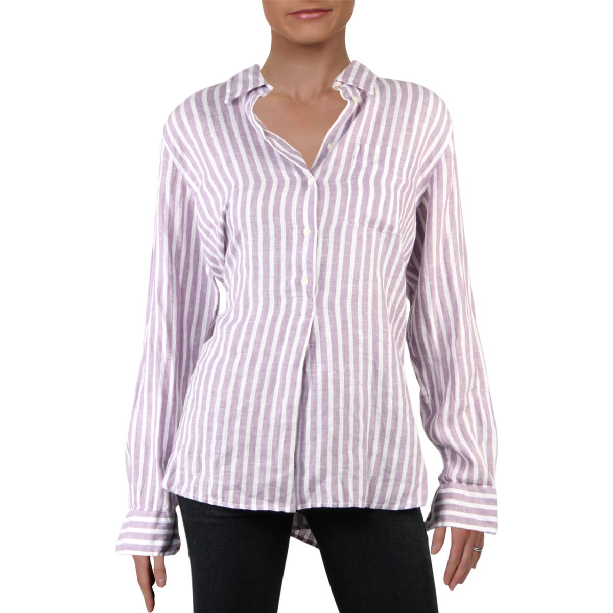 Lauren Ralph Lauren Womens Valli Purple ButtonDown Top Shirt XXS BHFO 9750 eBay