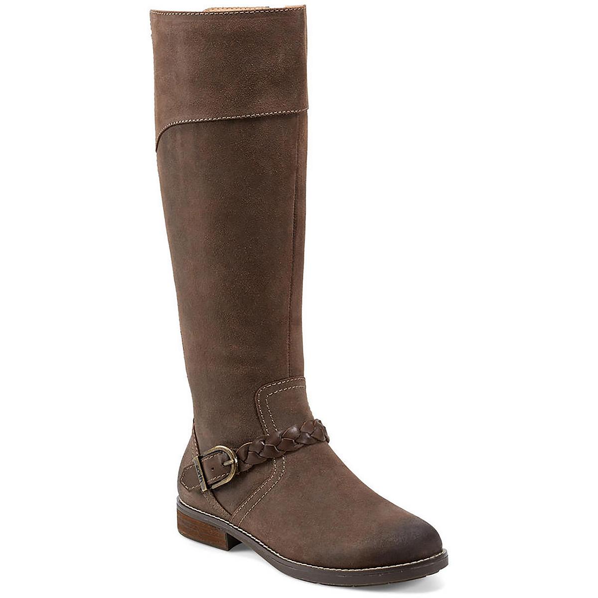Женские сапоги до колена Earth Womens Mira из коричневой кожи 5 средних размеров (B,M) BHFO 5624