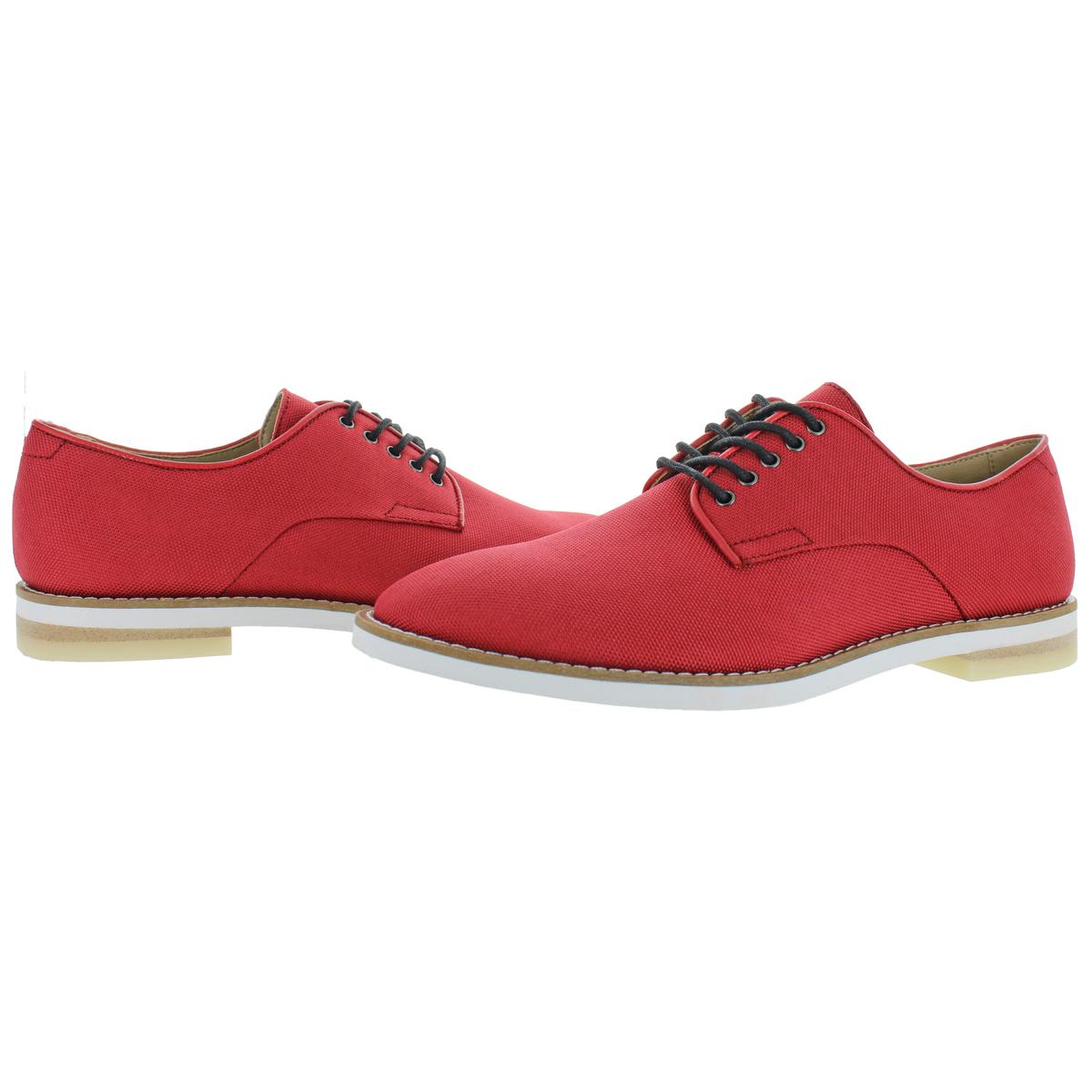 Calvin Klein Mens Aggussie Nylon Red Oxfords Shoes 7.5 Medium (D) BHFO ...