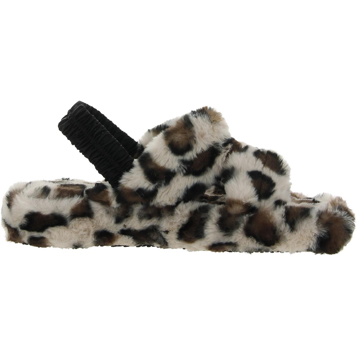 Array Womens Shayla Faux Fur Slingback Slingback Slippers Shoes BHFO 4880 - Picture 8 of 8
