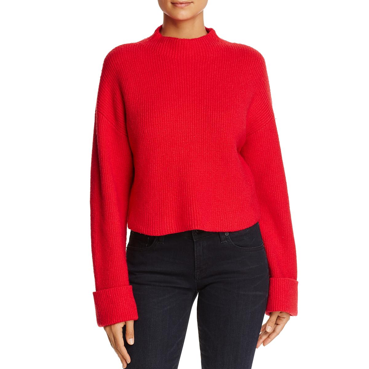 Kenneth Cole Womens Wool Blend Mock Neck Fashion Crop Sweater BHFO 3392 ...