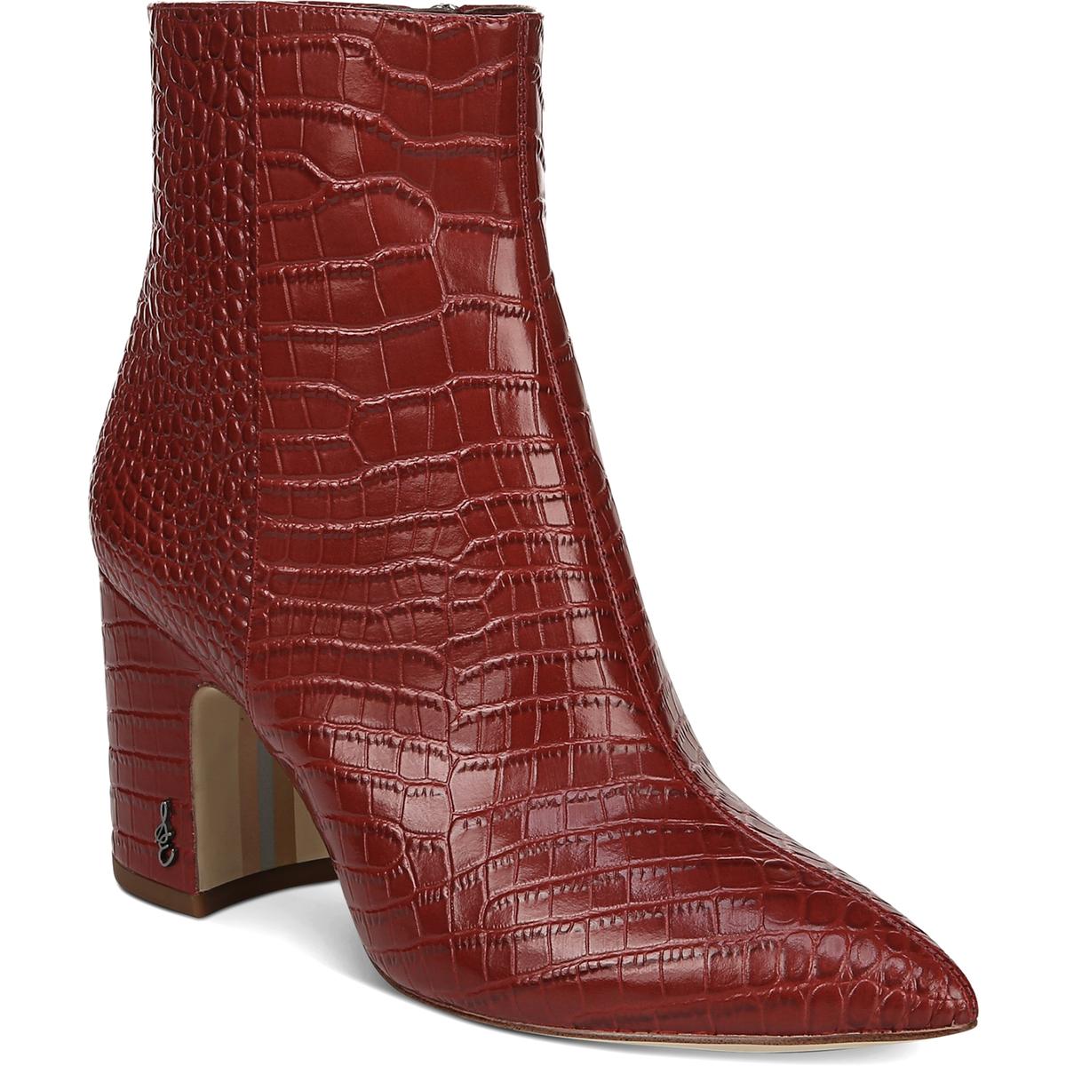 sam edelman hilty leather block heel booties