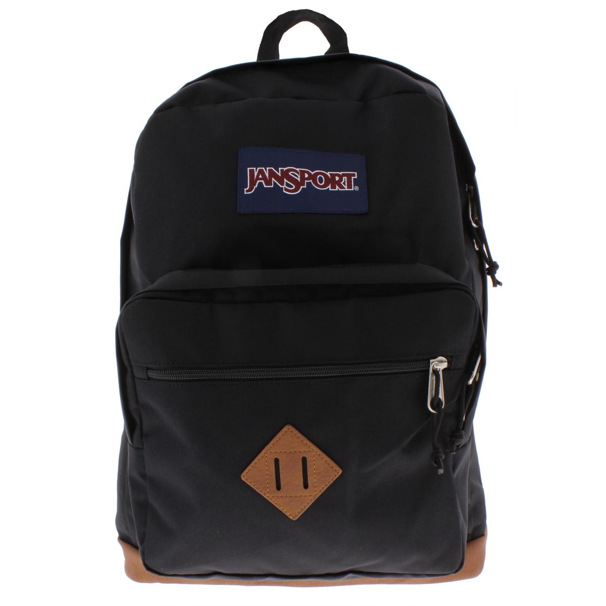 Download Jansport Mens City View Black Laptop Faux Leather Backpack ...