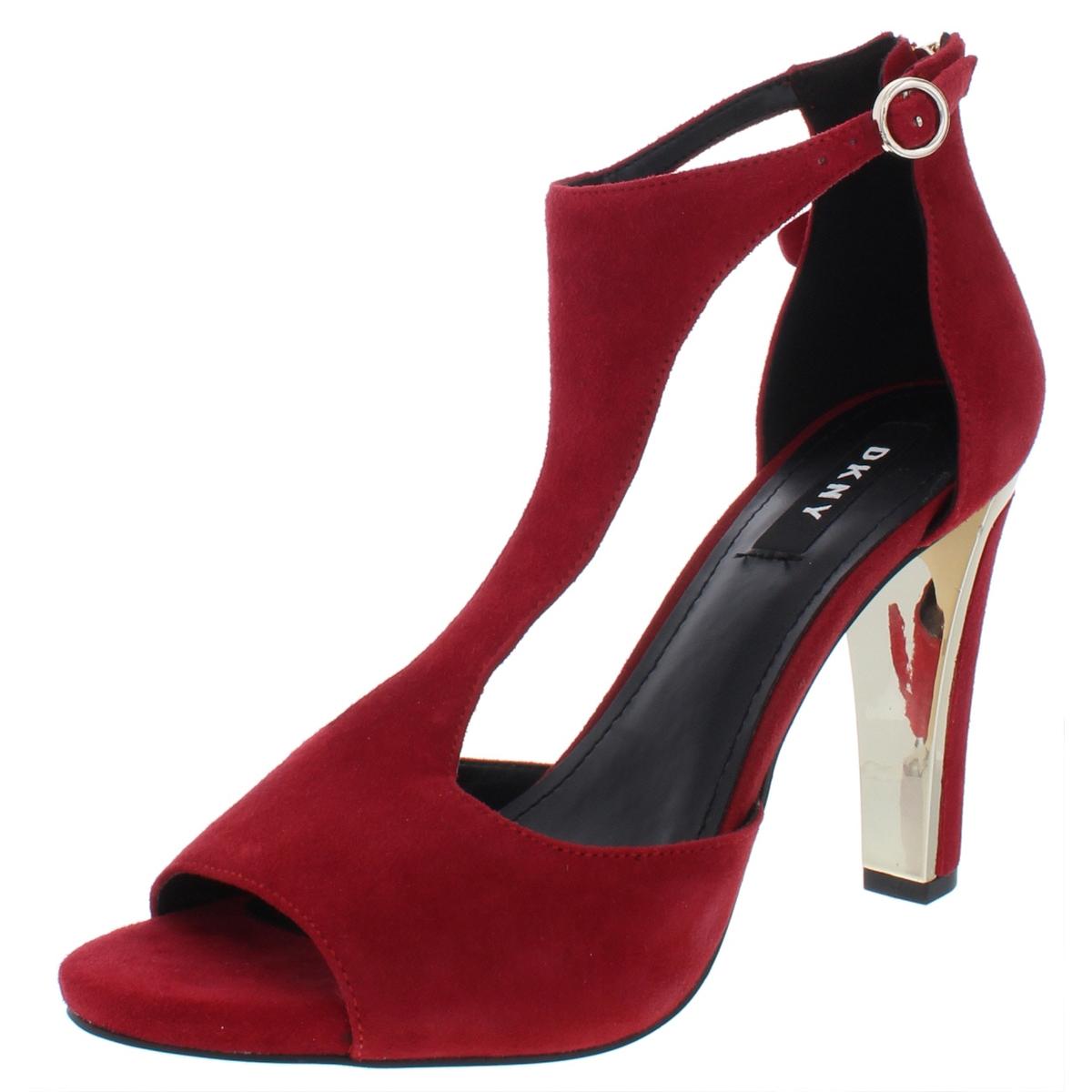 XOXO Womens Balta Faux Suede Caged Stacked Heel Dress Sandals Shoes BHFO 6431