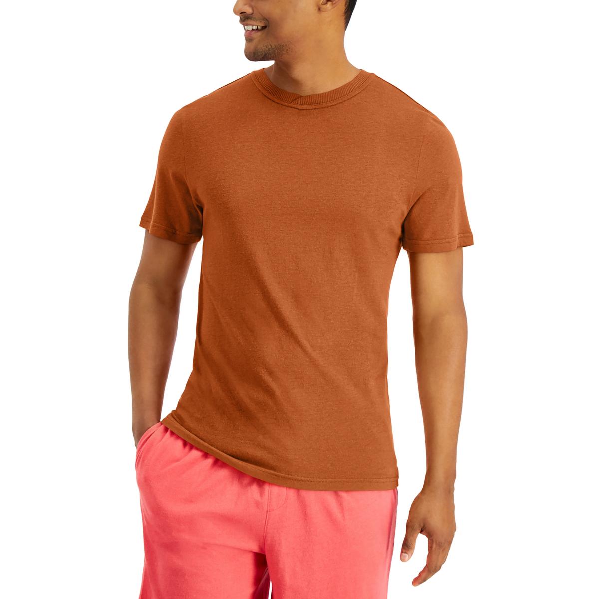 Клубная комната Мужская оранжевая удобная пижама Sleep Shirt Loungewear XL BHFO 1914
