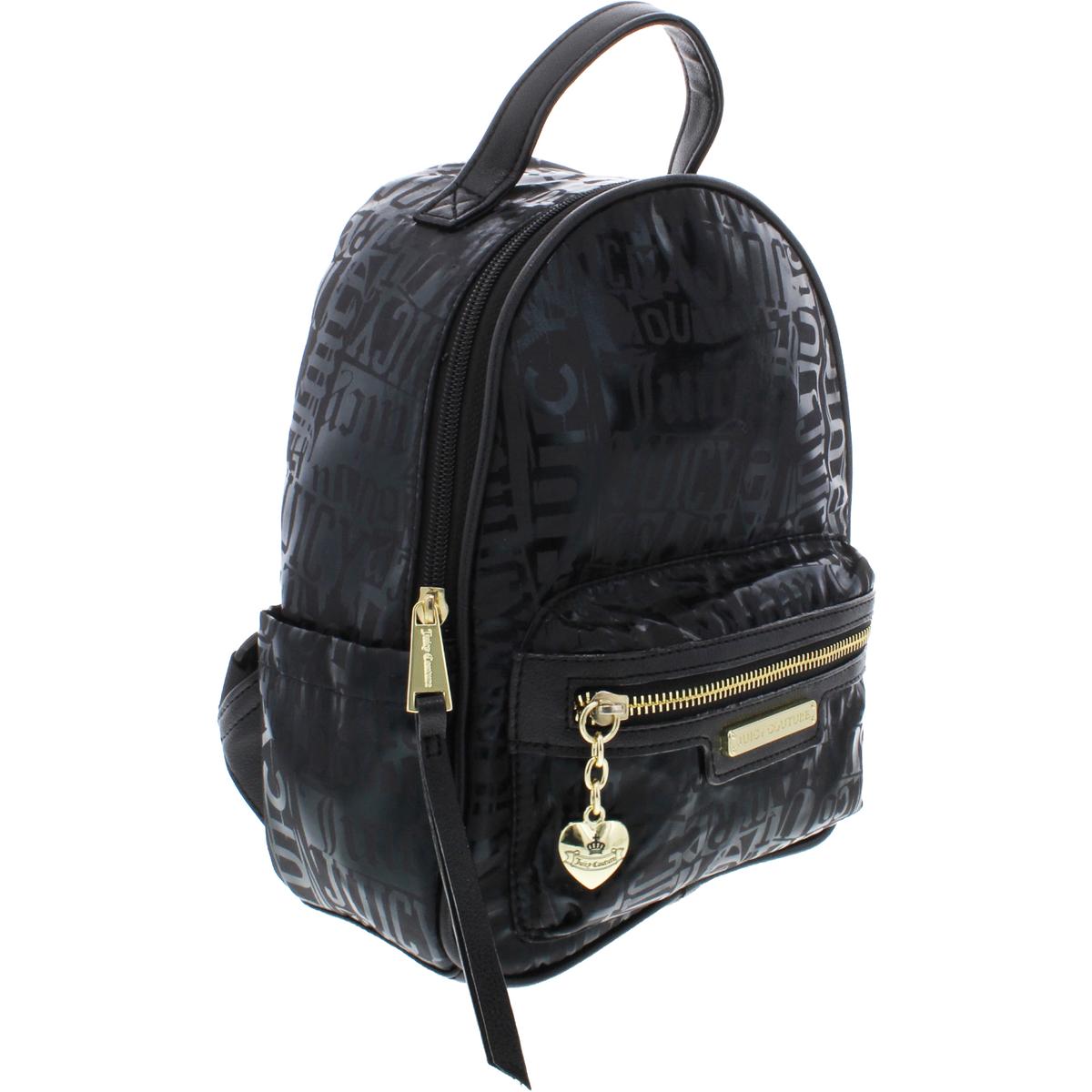 Juicy Couture Womens Ransom Note Black Mini Signature Backpack Small