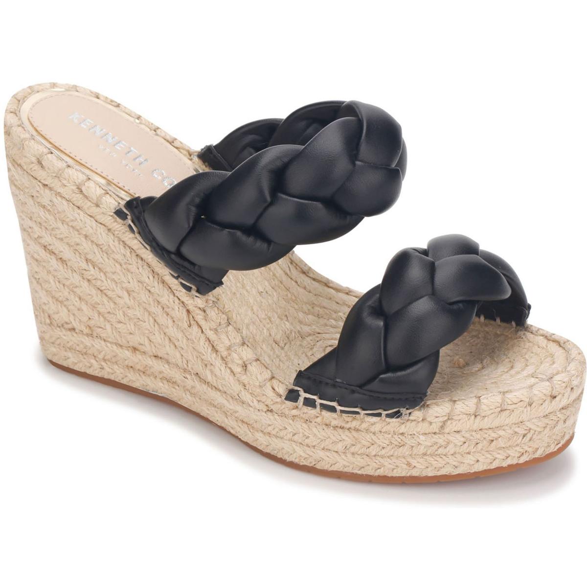 Kenneth Cole New York Womens Olivia Braid Braided Wedge Sandals Shoes BHFO 1310