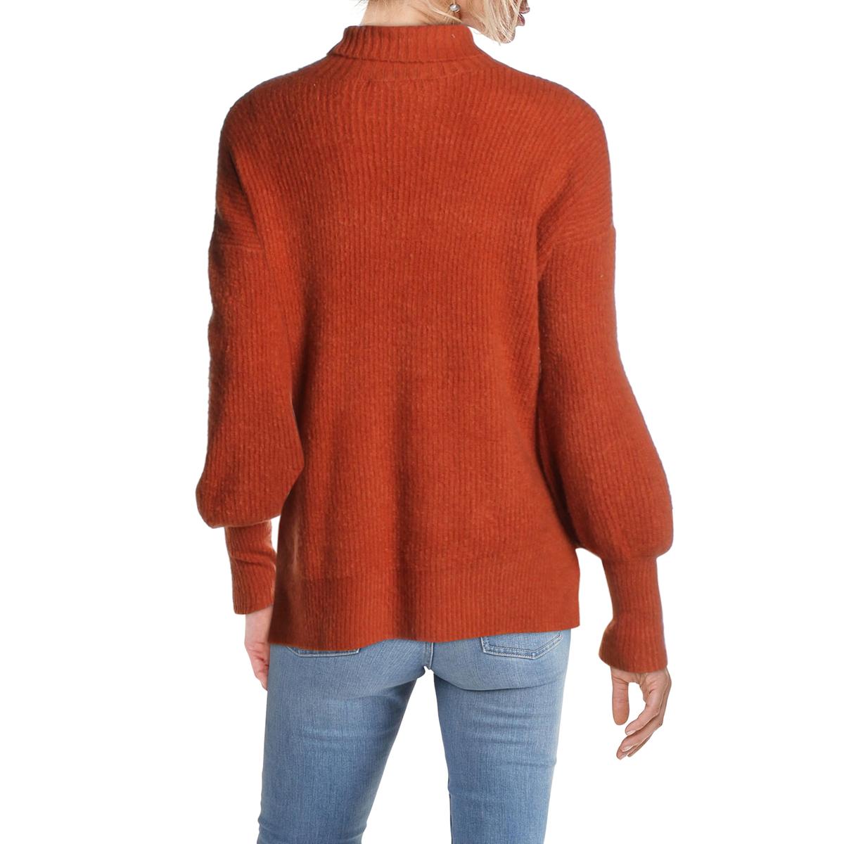 french connection mock neck ribbed sweater