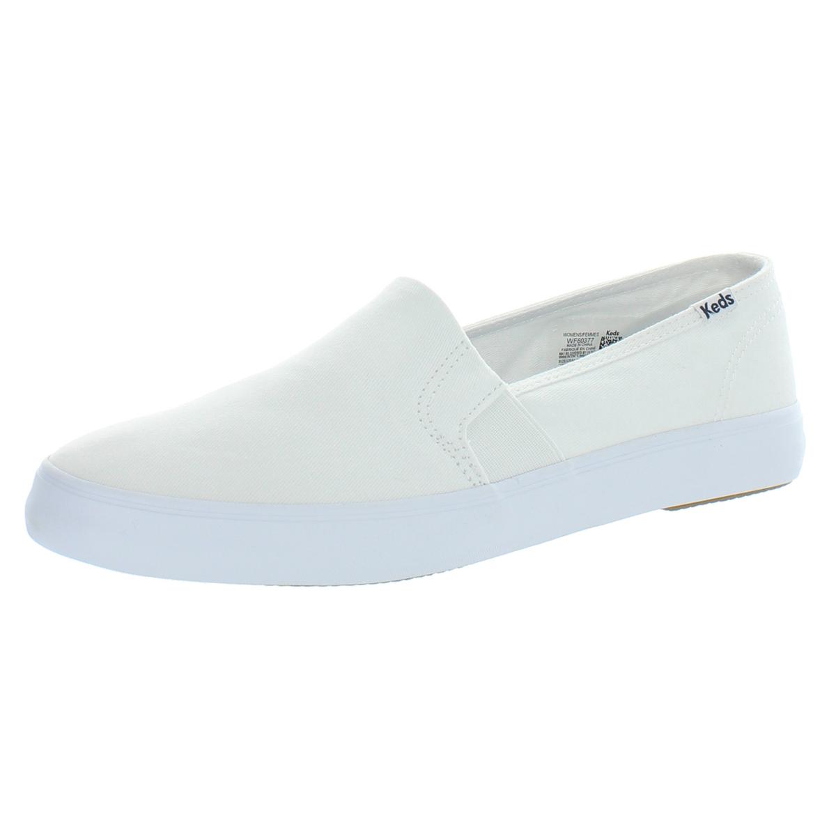 Keds Womens Clipper White Slip-On Sneakers Shoes 9.5 Medium (B,M) BHFO ...