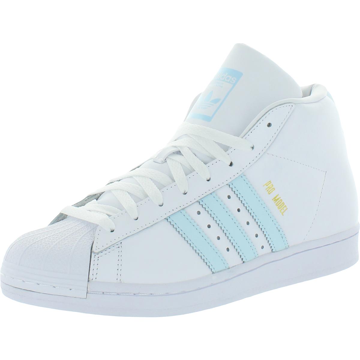 adidas Originals Mens Pro Model White Fashion Sneakers 8.5 Medium (D ...