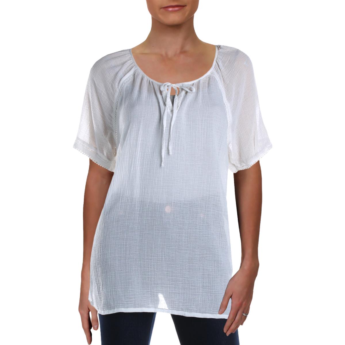 white gauze blouse ladies