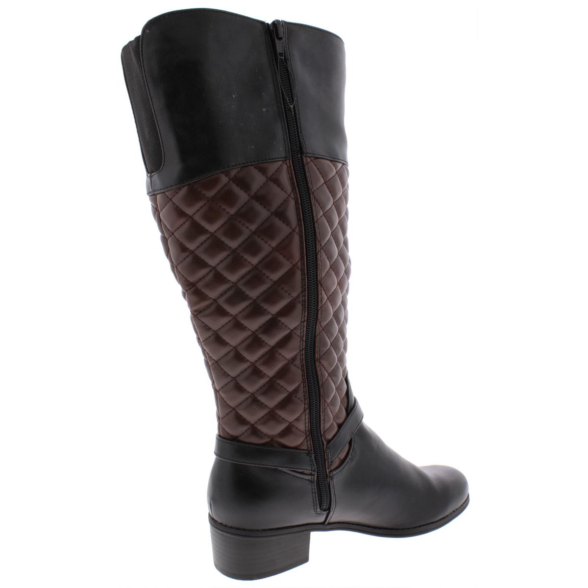 Charter Club Womens Helenn 2 Wide Calf Faux Leather Riding Boots Shoes BHFO 6869 | eBay