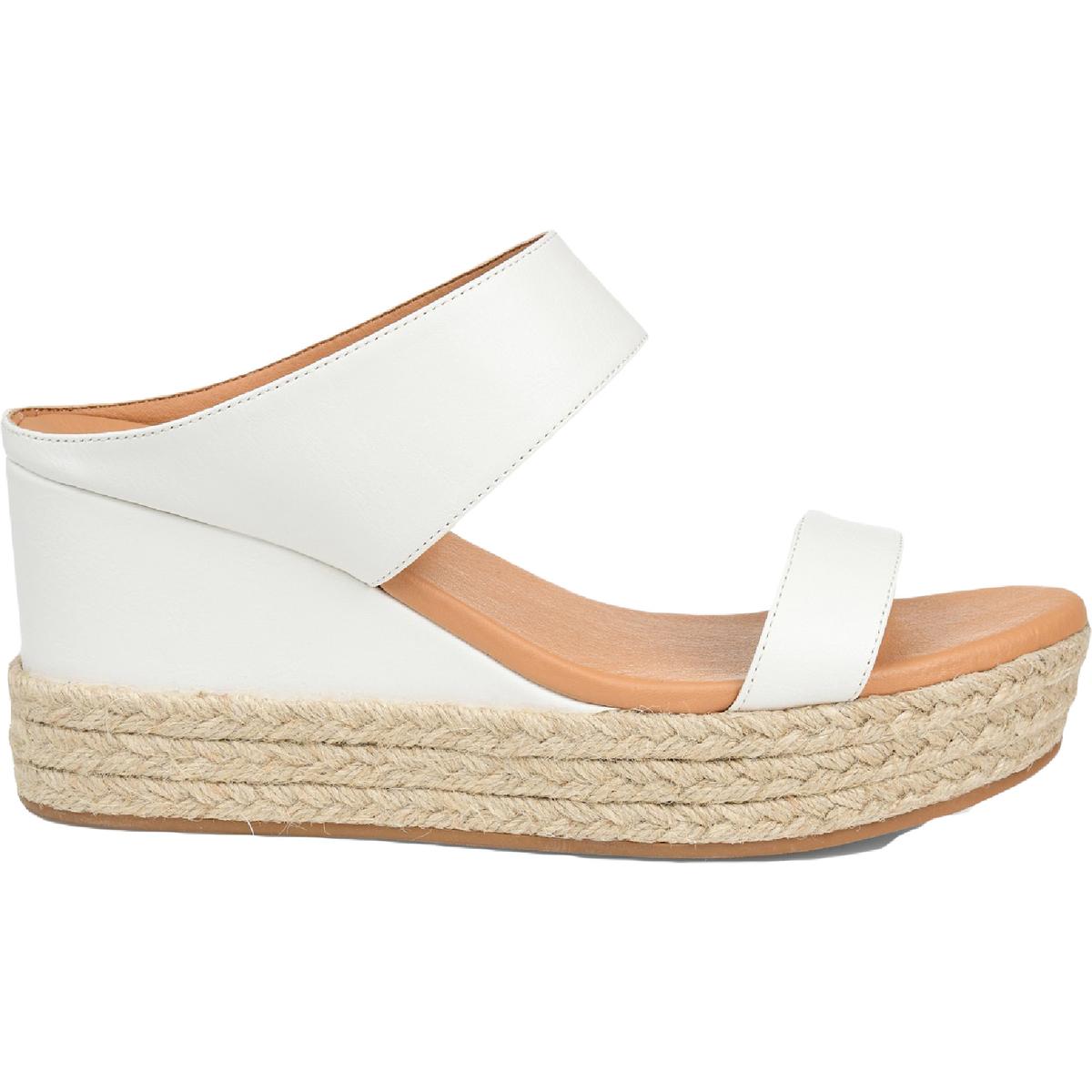 Journee Collection Womens Alissa Faux Leather Espadrilles Shoes