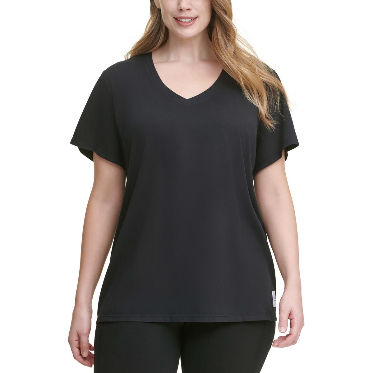 Женская хлопковая футболка-пуловер Calvin Klein Performance Top Athletic Plus BHFO 9167