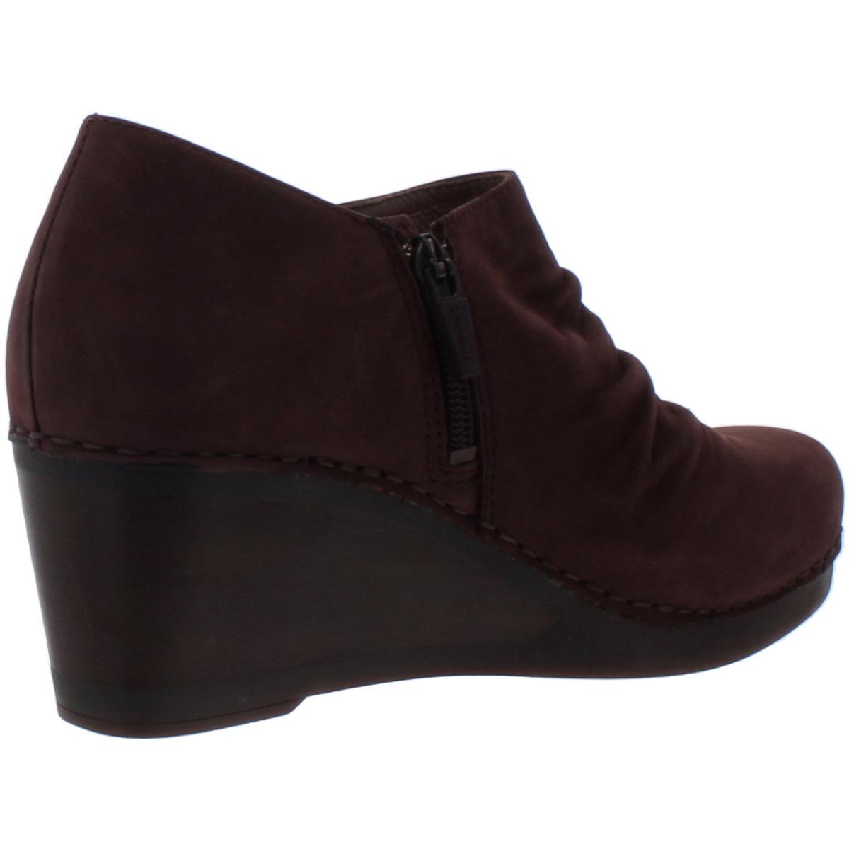 Dansko Womens Sheena Brown Slouchy Wedge Boots Shoes 37 Medium (B,M ...