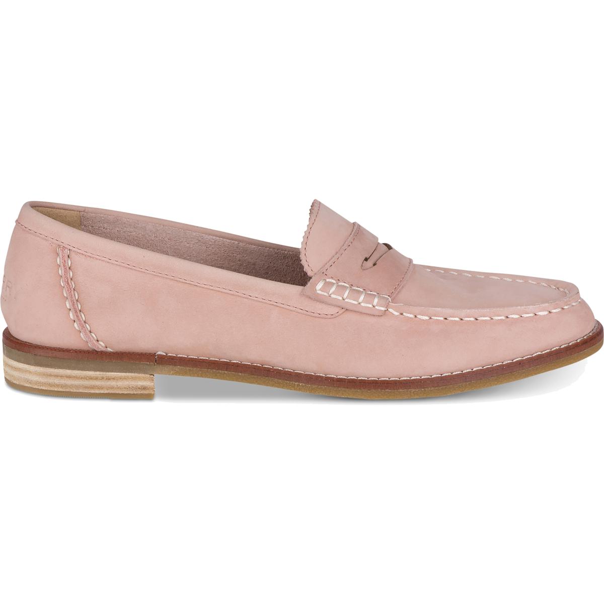 Sperry Womens Seaport Pink Suede Penny Loafers Shoes 6.5 Medium (B,M ...