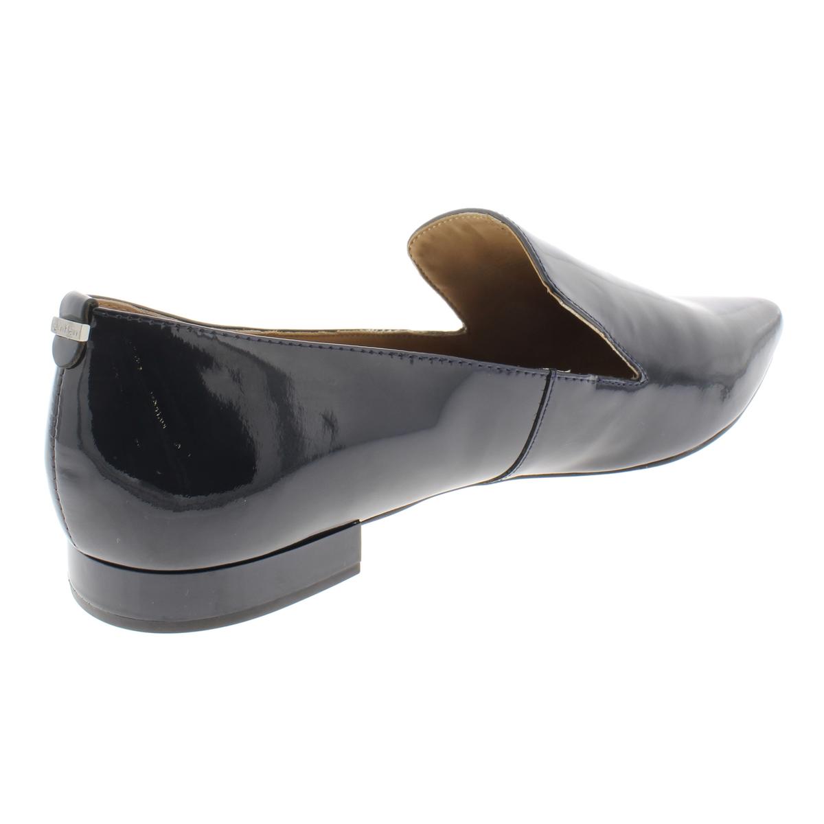 calvin klein elin patent toe loafers