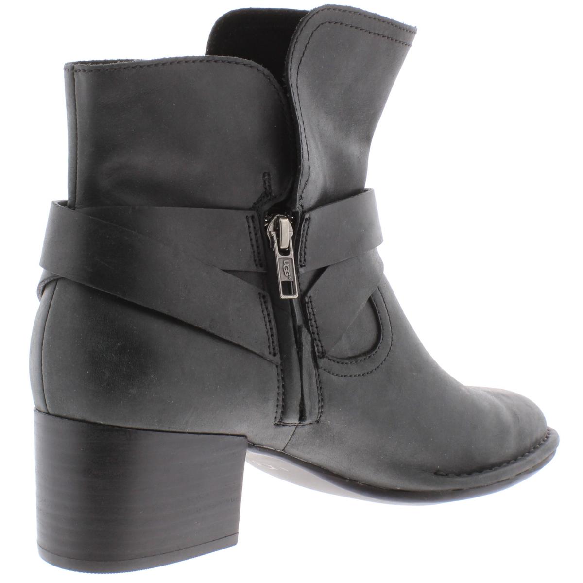 Ugg Womens Elysian Black Leather Chelsea Boots Shoes 10 Medium (B,M ...