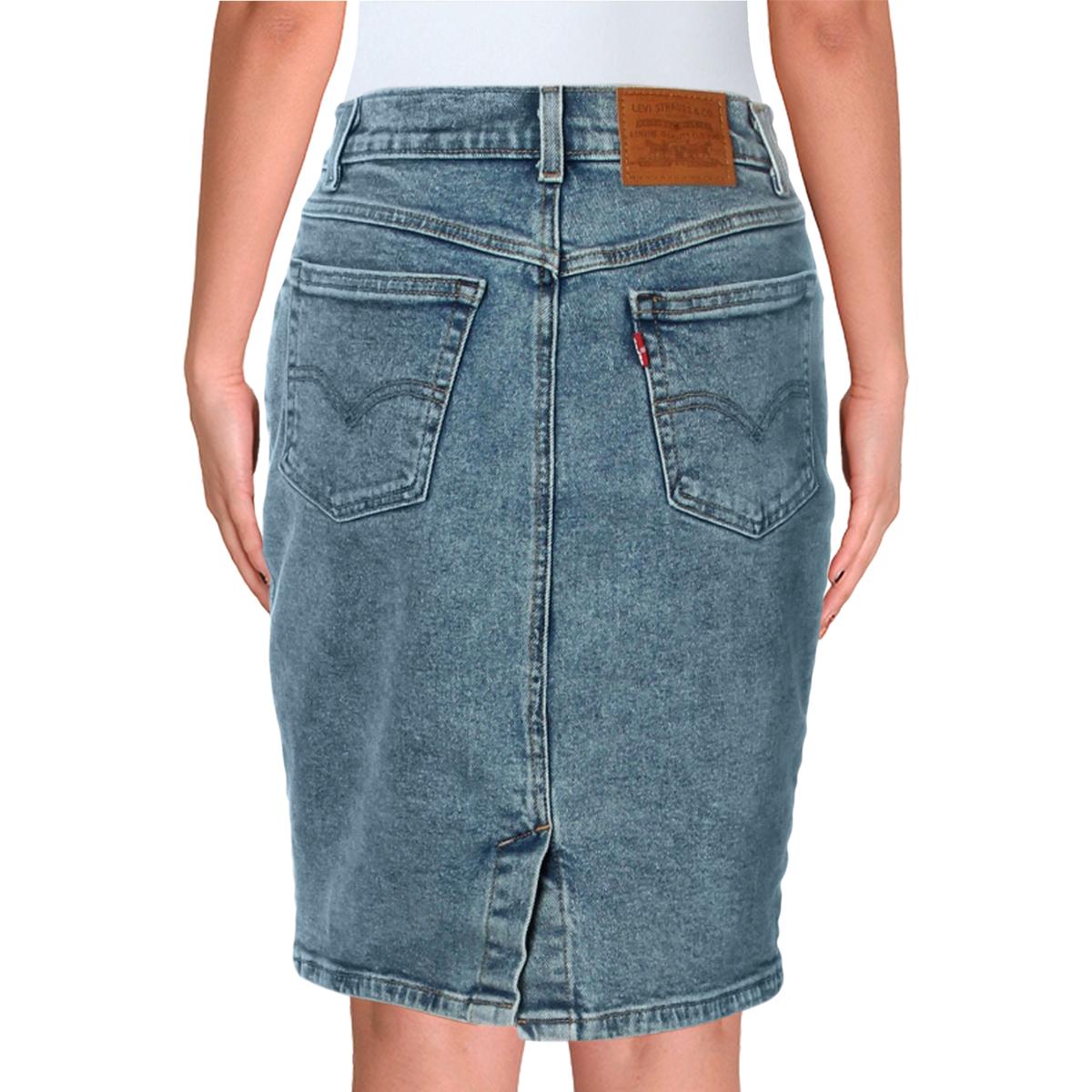 Levi's Womens Core Blue Mini Casual Jean Denim Skirt 26 BHFO 7302 | eBay