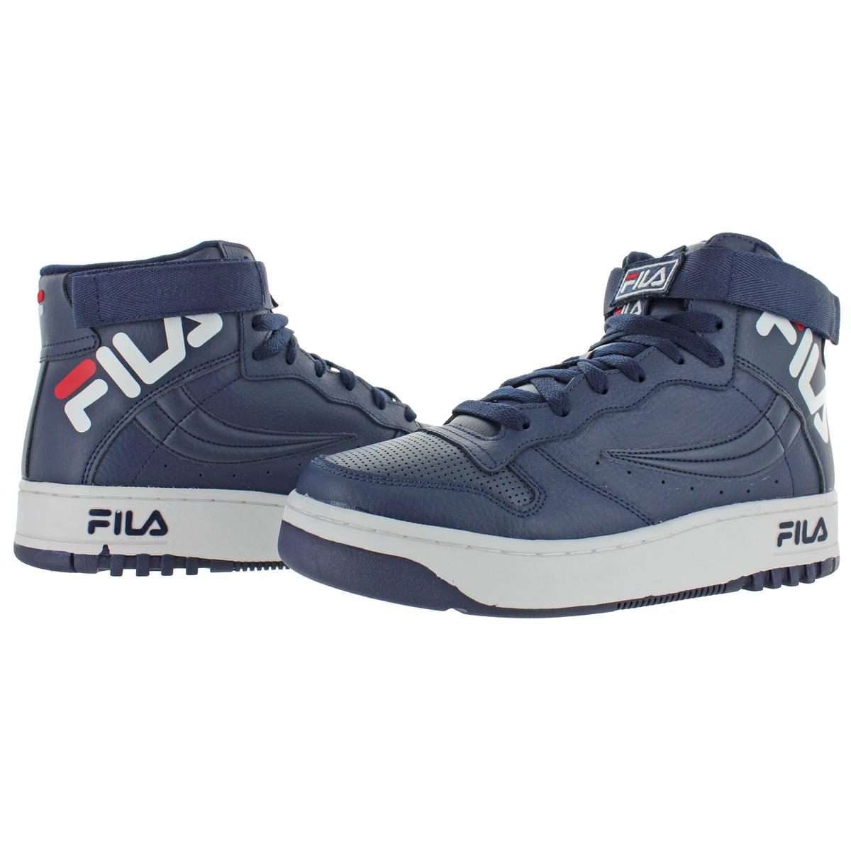 Fila Mens FX-100 Big Logo Navy High Top Sneakers Shoes 11.5 Medium (D) BHFO 7005 | eBay