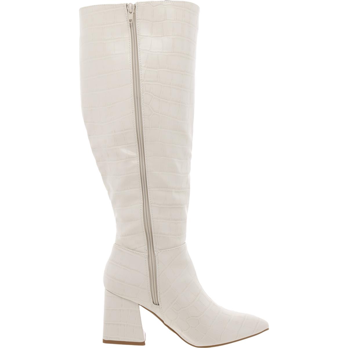 Journee Collection Womens Faux Leather Wide Calf Knee-High Boots Shoes BHFO 6813 - Picture 5 of 6