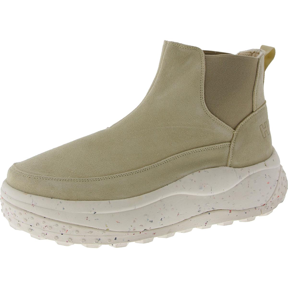 Женские зеленые замшевые ботинки Челси без шнуровки HOLO 9 Medium (B,M) BHFO 5840