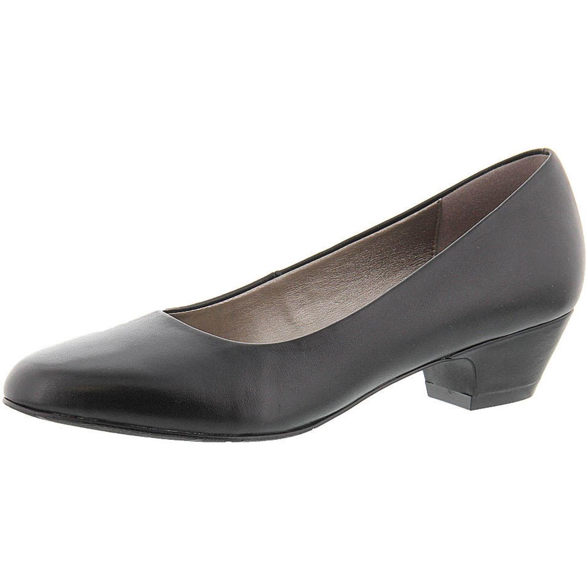 Array Womens Lily Black Leather Dress Heels Shoes 8.5 Medium (B,M) BHFO ...