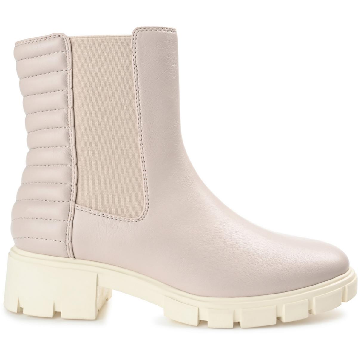 Journee Collection Womens TATIANA Faux Leather Round toe Chelsea Boots BHFO 5865 - Picture 5 of 6