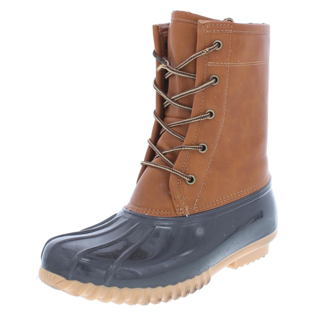 The Original Duck Boot Womens Arianna Tan Rain Boots 7 Medium (B,M