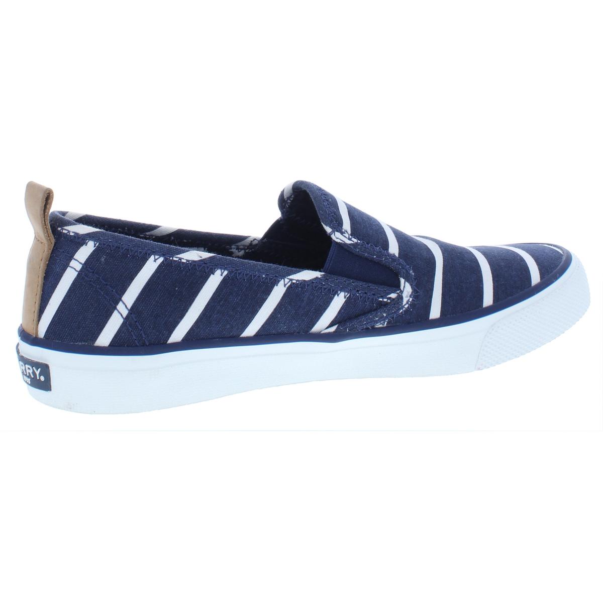 Sperry Womens Seaside Navy Canvas Sneakers Shoes 6 Medium (B,M) BHFO ...