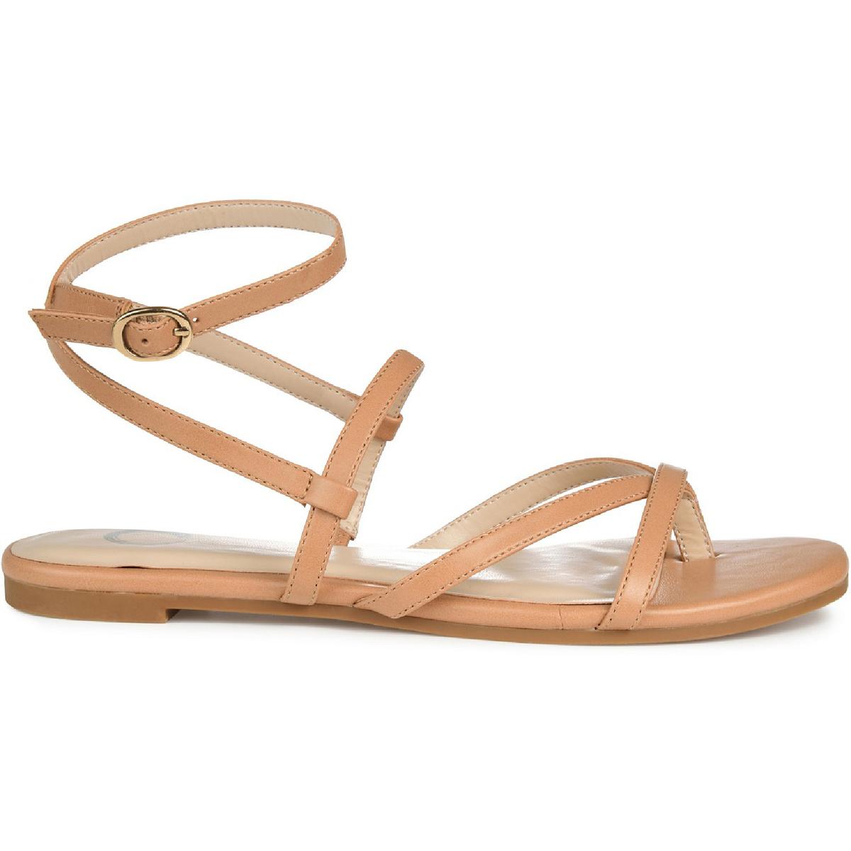 Journee Collection Womens Serissa Tan Slingback Sandals 8
