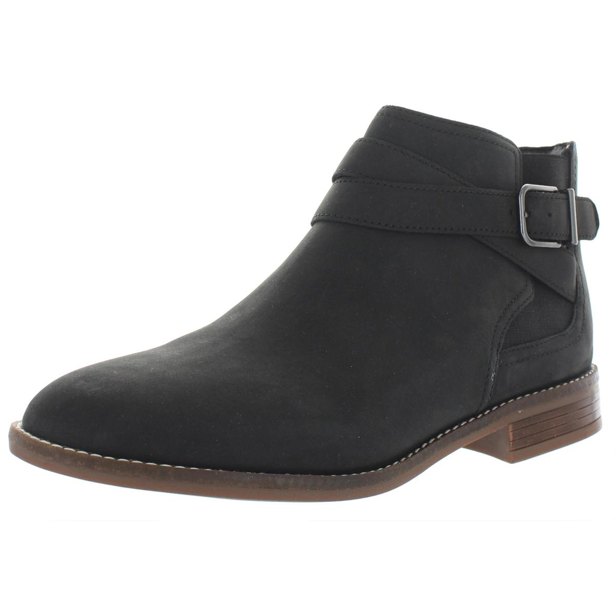 Clarks Womens Camzin Hale Black Leather Booties Shoes 8.5 Medium (B,M ...