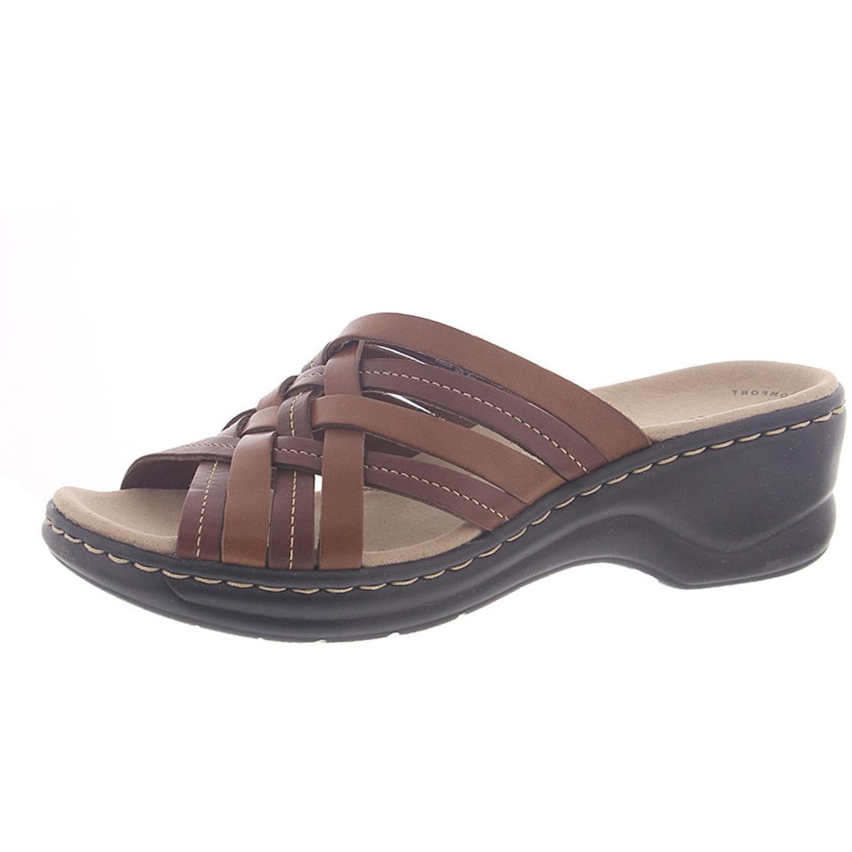 dark brown slide sandals