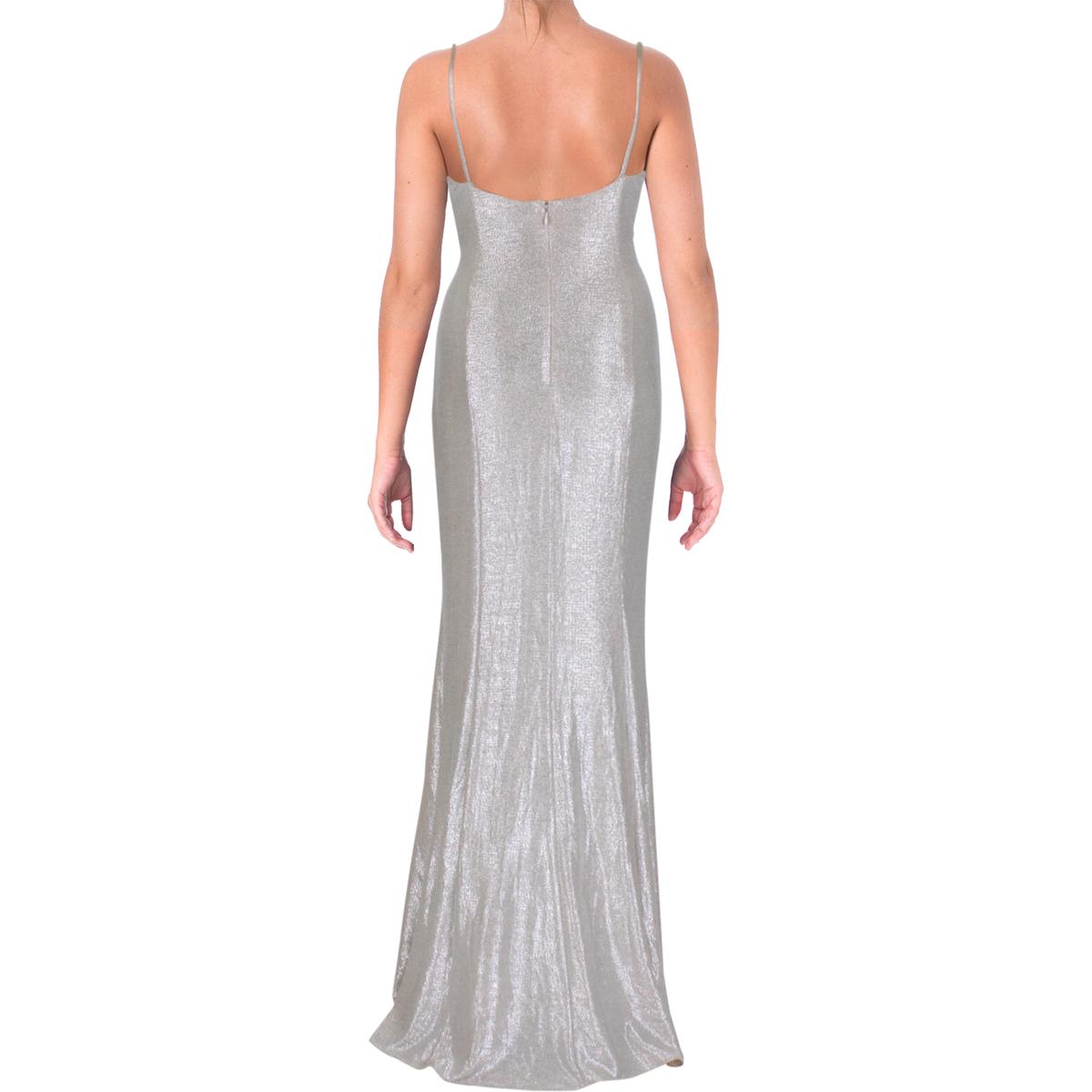Aidan by Aidan Mattox Womens Metallic Mermaid Evening Dress Gown BHFO 4562