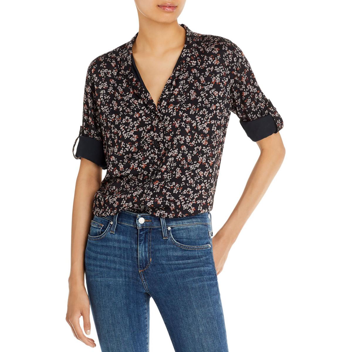 Bella Dahl Womens Collared Lined Button Down Blouse BHFO 6104