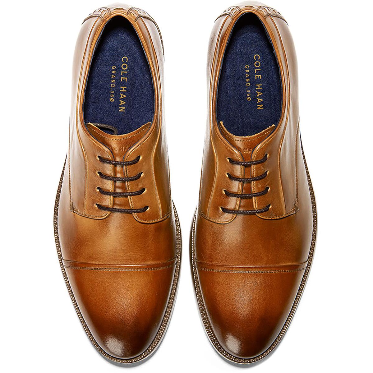Cole Haan Mens Harrison 2.0 Tan Cap Toe Oxfords Shoes 12 Medium (D