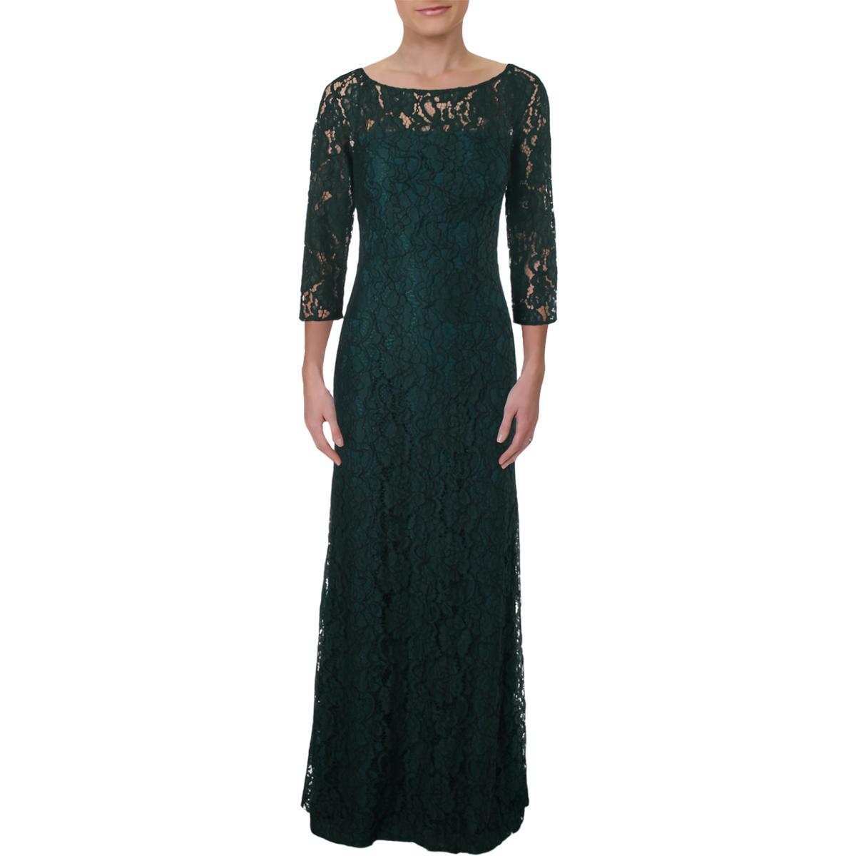 ralph lauren green lace dress