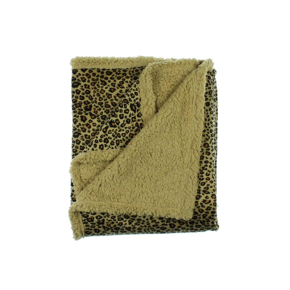 XOXO NEW Brown Mink/Sherpa Leopard Print Blanket Throw Bedding BHFO | eBay