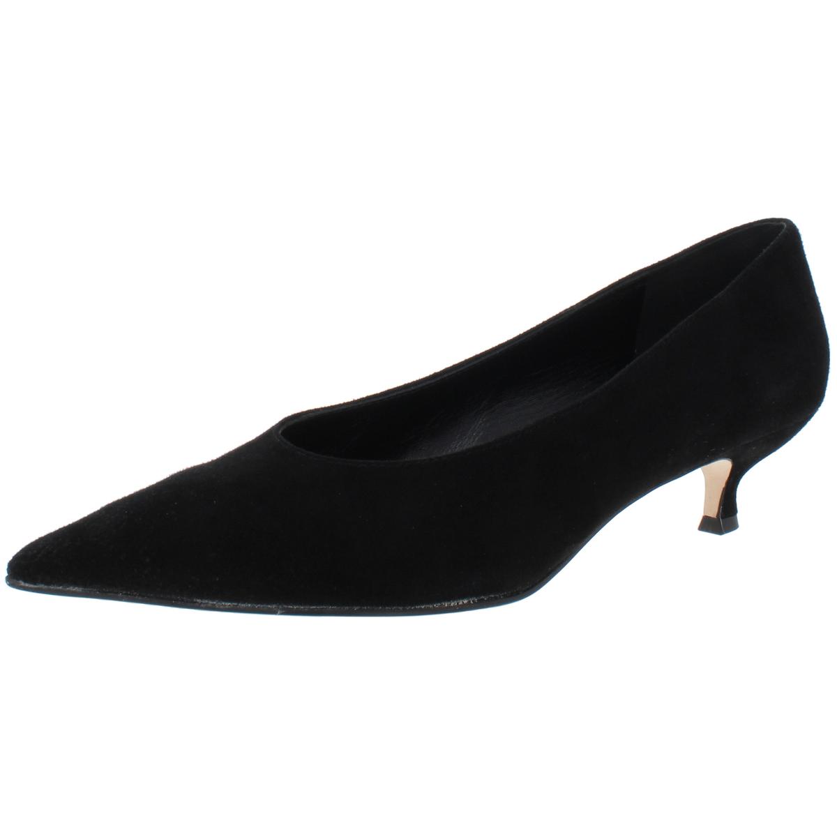 black suede heels