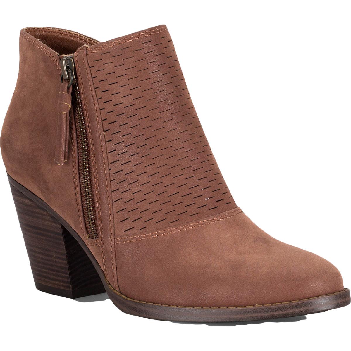 Baretraps Womens Cacie Almond-Toe Block-Heel Zipper Ankle Boots Shoes BHFO 5558 