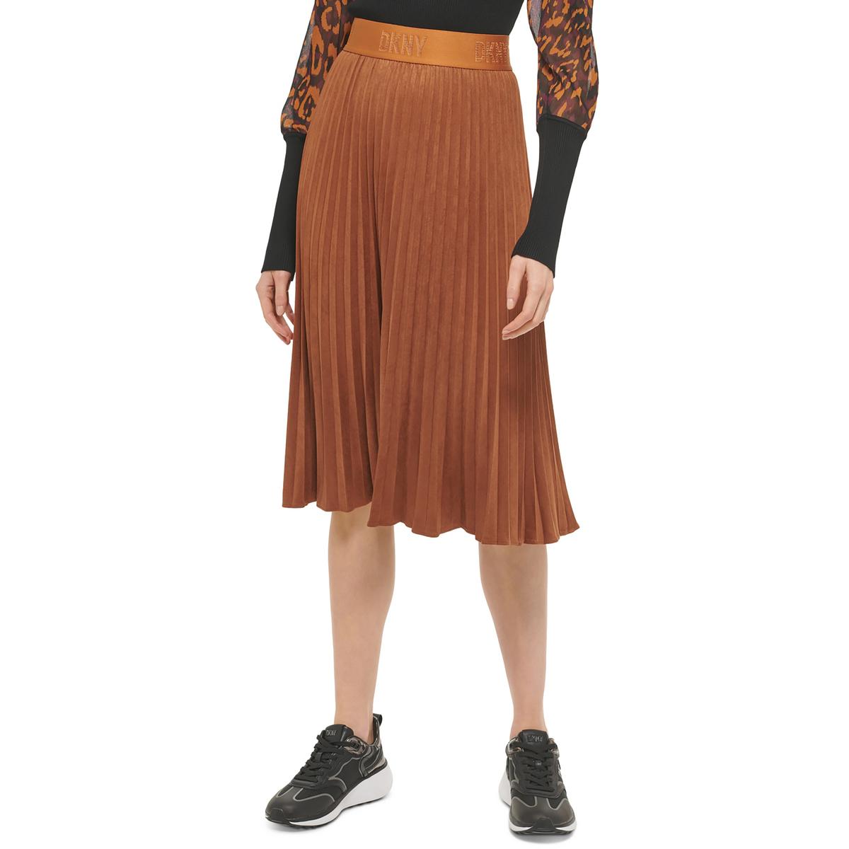 Suede deals pleated skirt