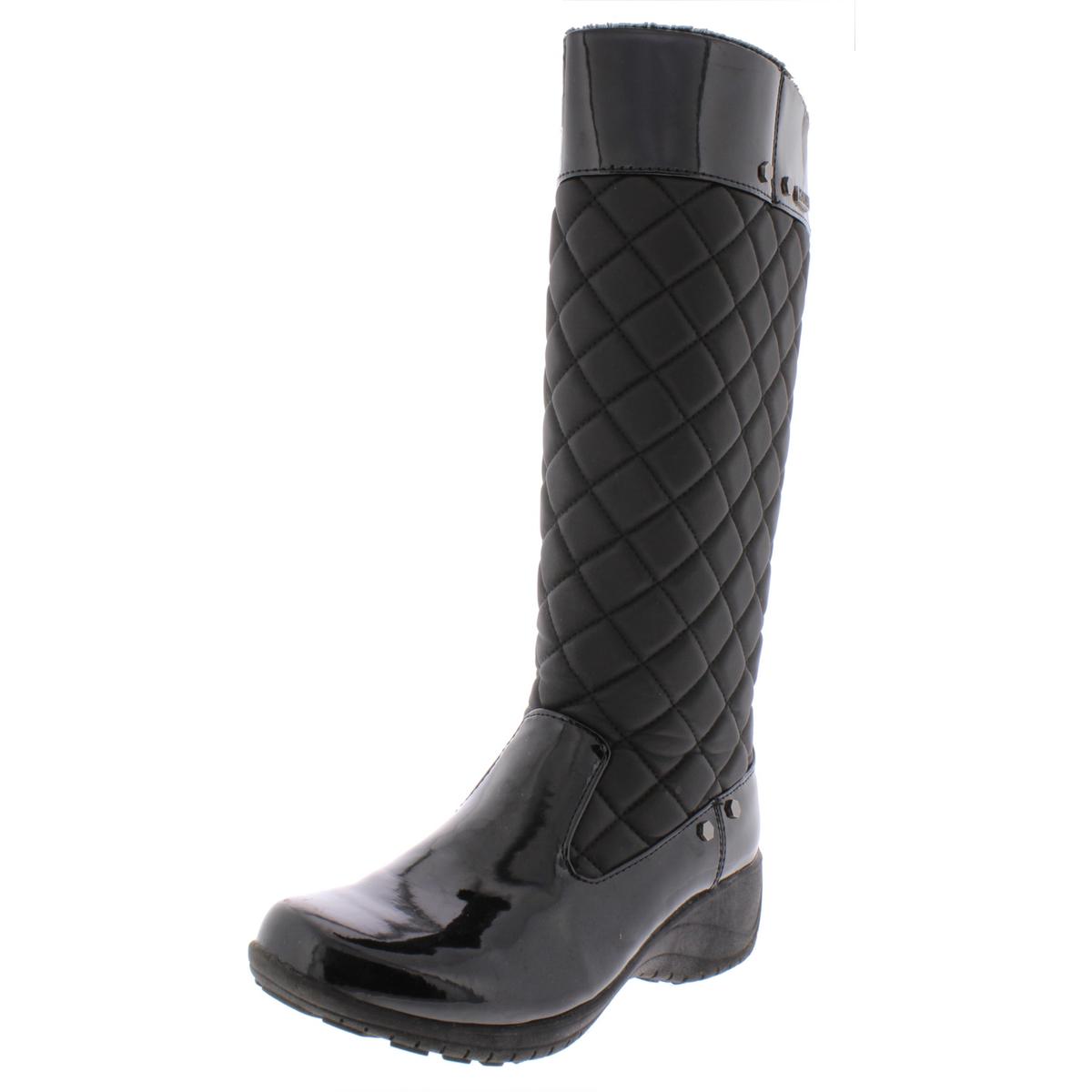 Khombu Womens Merrit 2 Black Quilted Winter Boots Shoes 7 Medium (B,M ...