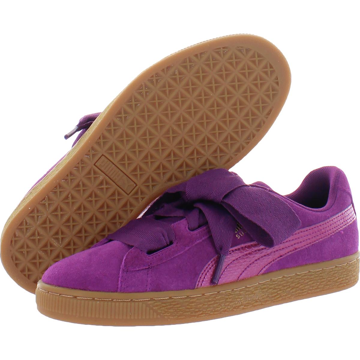 Puma Girls Heart SNK Jr Suede Low Top Trainers Sneakers